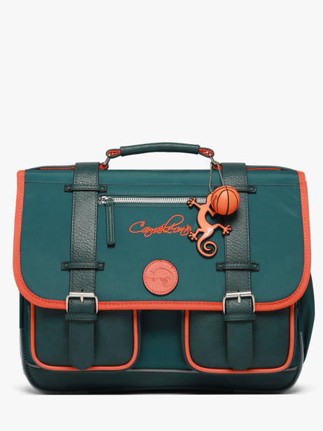 Cartable 2 Compartiments Cameleon Orange vintage urban CA38