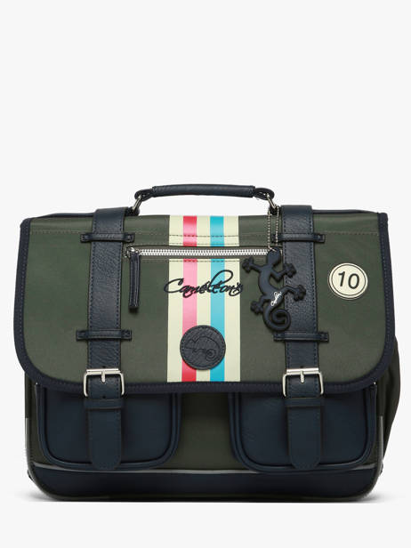 Cartable 2 Compartiments Cameleon Vert vintage urban CA38