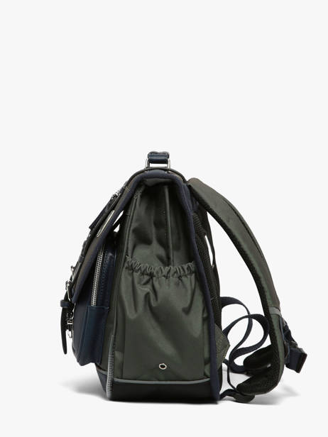 Cartable 2 Compartiments Cameleon Vert vintage urban CA38 vue secondaire 3