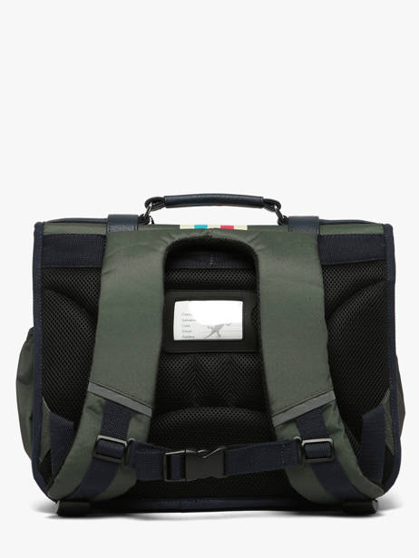Cartable 2 Compartiments Cameleon Vert vintage urban CA38 vue secondaire 5