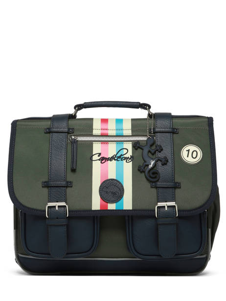 Cartable 2 Compartiments Cameleon Vert vintage urban CA38 vue secondaire 7