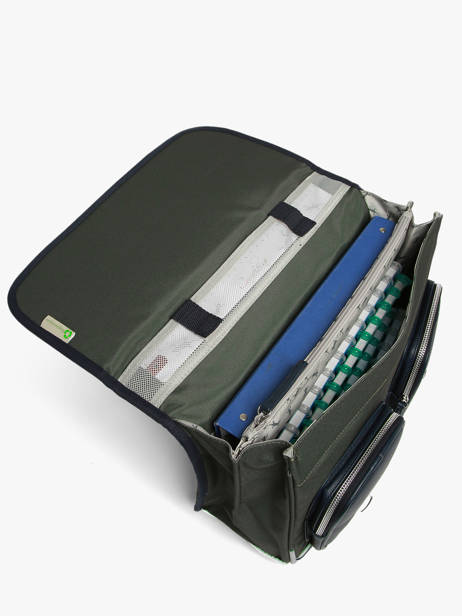Cartable 2 Compartiments Cameleon Vert vintage urban CA38 vue secondaire 4