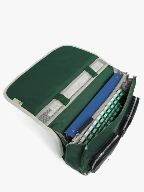 Cartable 2 Compartiments Cameleon Vert vintage urban CA38 vue secondaire 4