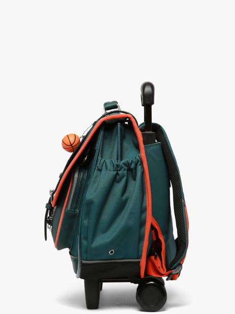 Cartable à Roulettes 2 Compartiments Cameleon Bleu vintage urban CR38 vue secondaire 3