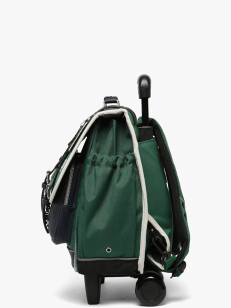 Cartable à Roulettes 2 Compartiments Cameleon Vert vintage urban CR38 vue secondaire 3
