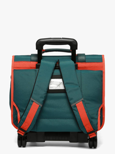Cartable à Roulettes 2 Compartiments Cameleon Bleu vintage urban CR38 vue secondaire 5