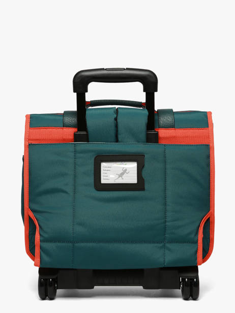 Cartable à Roulettes 2 Compartiments Cameleon Bleu vintage urban CR38 vue secondaire 6
