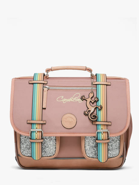 Cartable Enfant 2 Compartiments Cameleon Rose vintage fantasy CA35