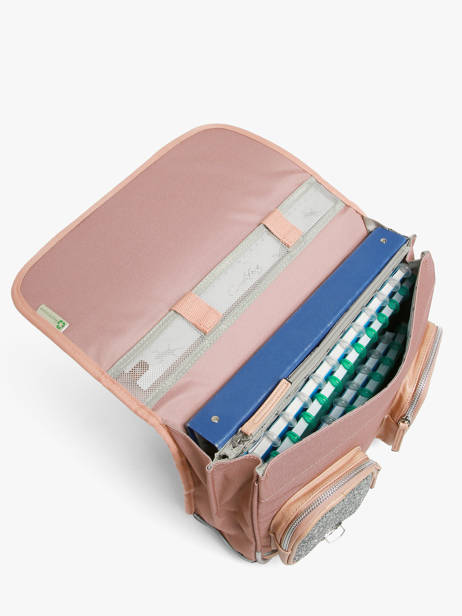 Cartable Enfant 2 Compartiments Cameleon Rose vintage fantasy CA35 vue secondaire 4