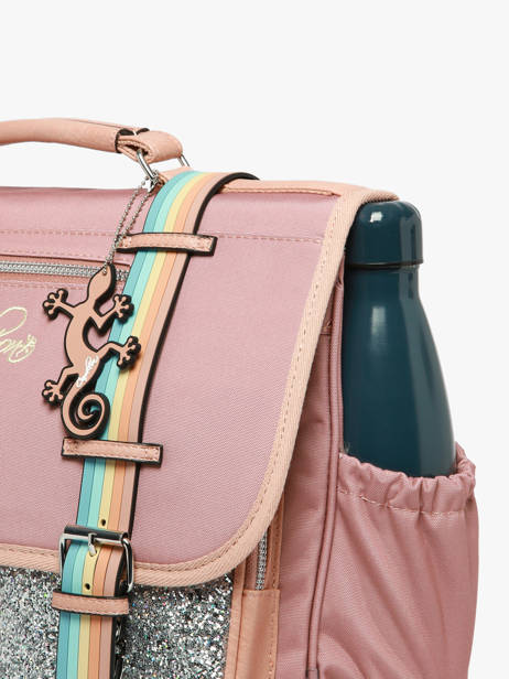 Cartable Enfant 2 Compartiments Cameleon Rose vintage fantasy CA35 vue secondaire 6