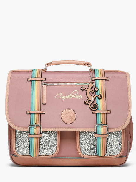 Cartable Enfant 2 Compartiments Cameleon Rose vintage fantasy CA38