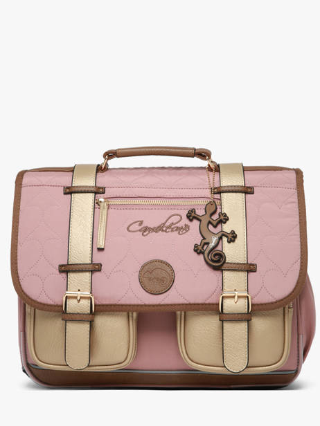 Cartable Enfant 2 Compartiments Cameleon Rose vintage fantasy CA38