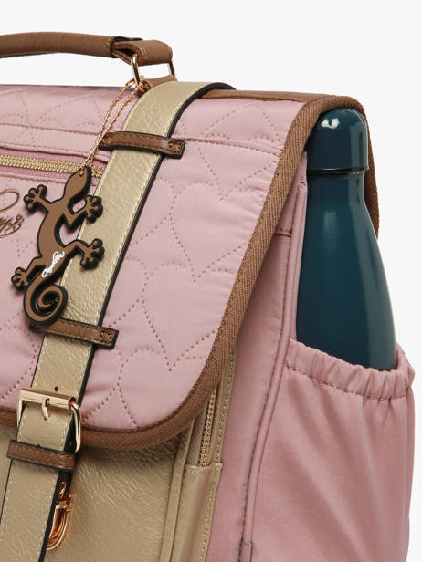 Cartable Enfant 2 Compartiments Cameleon Rose vintage fantasy CA38 vue secondaire 6