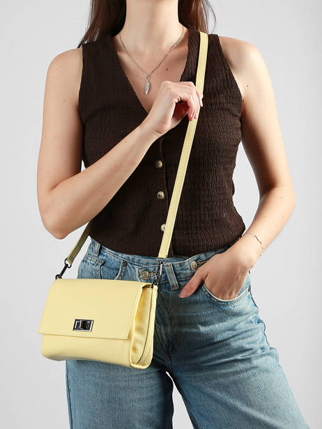 Sac Bandoulière Caviar Cuir Milano Jaune caviar CA24061 vue secondaire 1