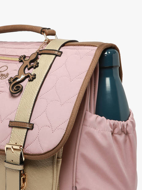 Cartable Enfant 3 Compartiments Cameleon Rose vintage fantasy CA41 vue secondaire 6