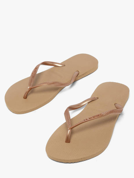 Tongs Slim Havaianas Beige women 4000030F vue secondaire 2