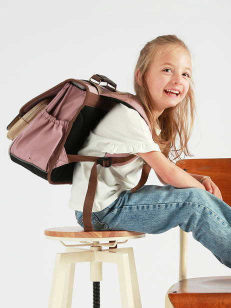 Cartable Enfant 2 Compartiments Cameleon Rose vintage fantasy CA38 vue secondaire 2