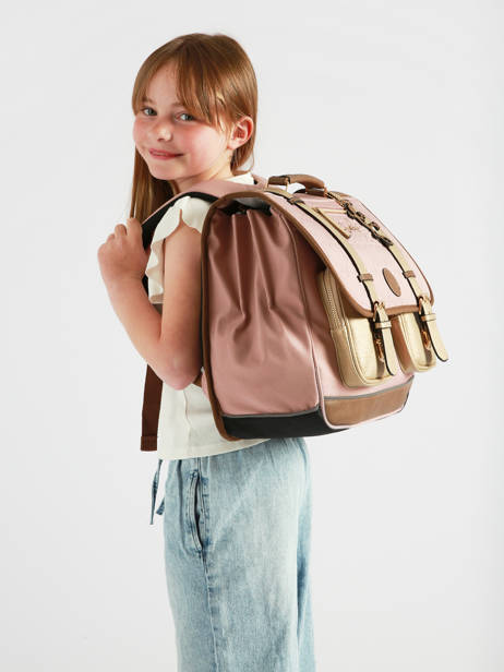 Cartable Enfant 3 Compartiments Cameleon Rose vintage fantasy CA41 vue secondaire 1