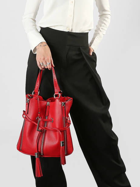 Sac Porté Main 150 Ans Cuir Lancel Rouge 150 ans A14098 vue secondaire 1