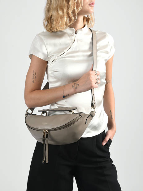 Sac Bandoulière S Origami Cuir Lancel Beige origami A12527 vue secondaire 1