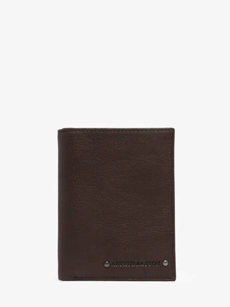 Portefeuille Cuir Arthur & aston Marron danny 800