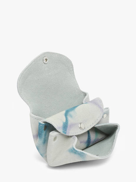 Porte-monnaie Le Gustave Tie & Dye Cuir Paul marius Bleu tie & dye GUSTATIE vue secondaire 1