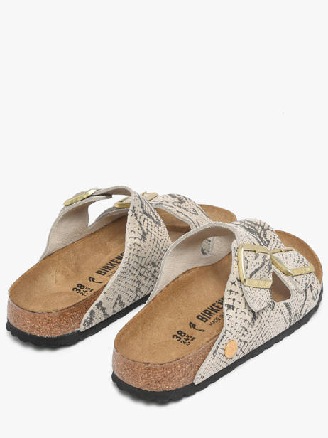 Mules En Cuir Birkenstock Gris women 1033065 vue secondaire 2