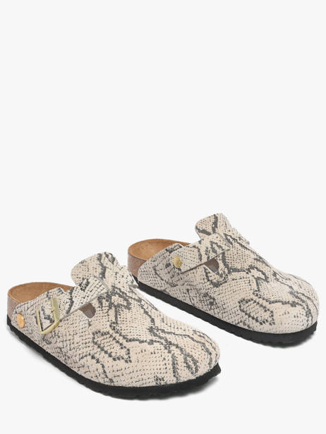 Mules En Cuir Birkenstock Gris women 1033086 vue secondaire 2