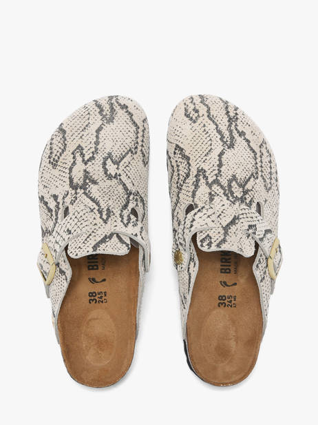 Mules En Cuir Birkenstock Gris women 1033086 vue secondaire 4