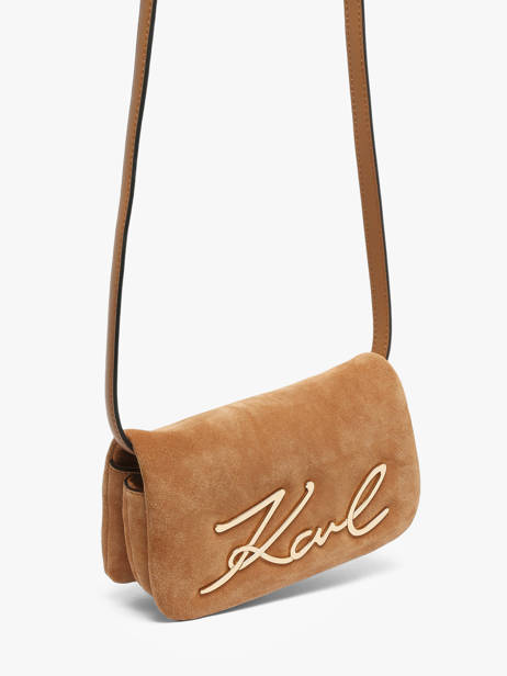 Sac Bandoulière K Signature Cuir Karl lagerfeld Marron k signature B3W30016 vue secondaire 2