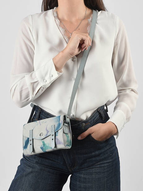 Sac Bandoulière Mini Indispensable Tie & Dye Cuir Paul marius Bleu tie & dye MINITIE vue secondaire 1