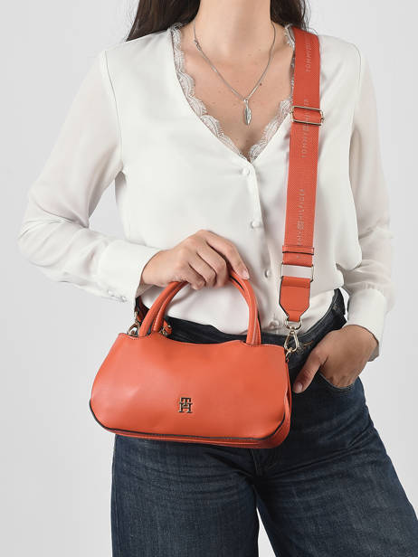 Sac Porté Main Th Logotape Polyester Tommy hilfiger Orange th logotape AW18743 vue secondaire 1