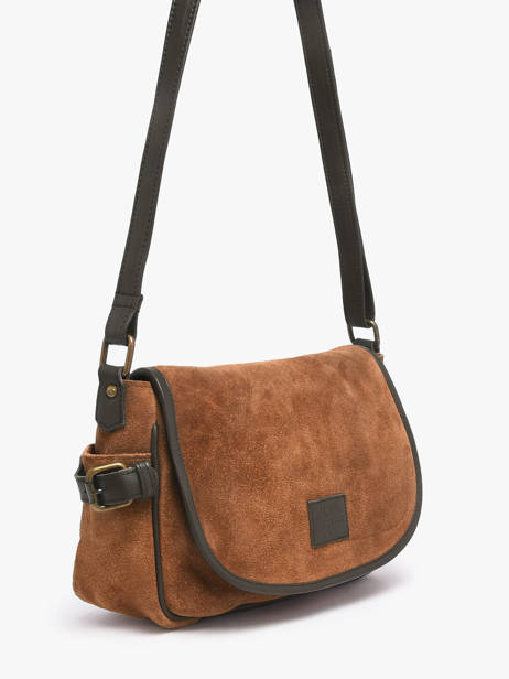 Sac Bandoulière Vienne Cuir Basilic pepper Marron vienne BVIE02 vue secondaire 2