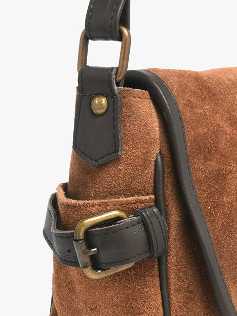 Sac Bandoulière Vienne Cuir Basilic pepper Marron vienne BVIE02 vue secondaire 3