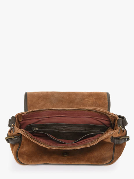 Sac Bandoulière Vienne Cuir Basilic pepper Marron vienne BVIE02 vue secondaire 4