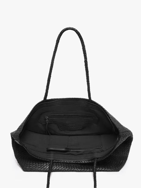 Sac Porté épaule A4 Lisbonne Cuir Basilic pepper Noir lisbonne BLIS02 vue secondaire 4