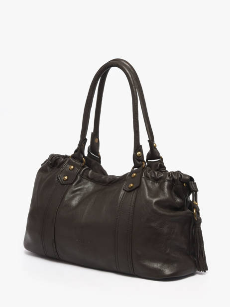 Sac Porté épaule Cow Cuir Basilic pepper Marron cow BCOW89 vue secondaire 2