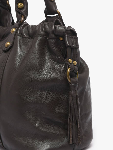 Sac Porté épaule Cow Cuir Basilic pepper Marron cow BCOW89 vue secondaire 3