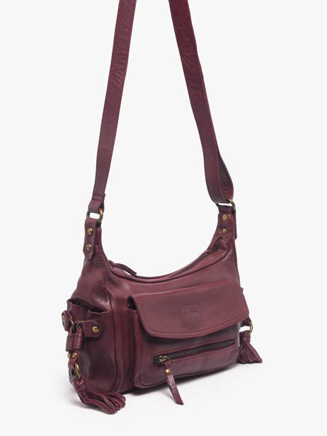 Sac Bandoulière Cow Cuir Basilic pepper Rouge cow BCOW91 vue secondaire 2