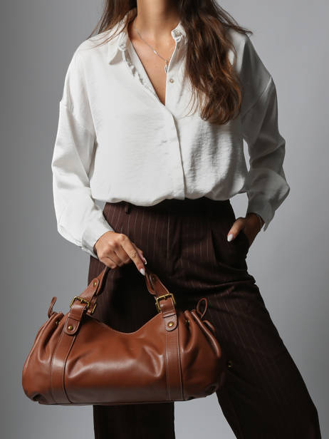 Sac Porté épaule Icone Cuir Gerard darel Marron icone DES01410 vue secondaire 1
