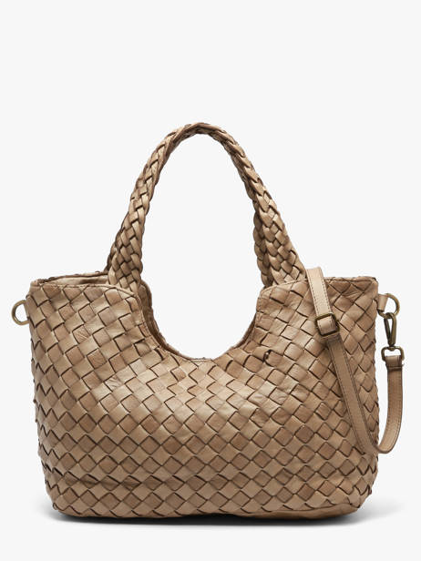Sac Porté épaule Dewashed Cuir Milano Gris dewashed DE26061 vue secondaire 4