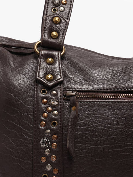 Sac Porté épaule Brooklyn Cuir Basilic pepper Marron brooklyn BBRO04 vue secondaire 3