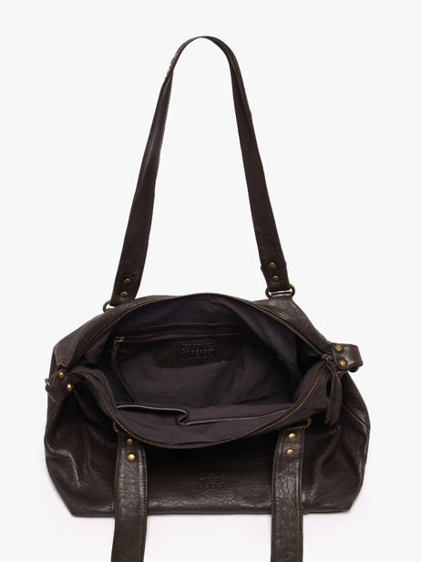 Sac Porté épaule Brooklyn Cuir Basilic pepper Marron brooklyn BBRO04 vue secondaire 4