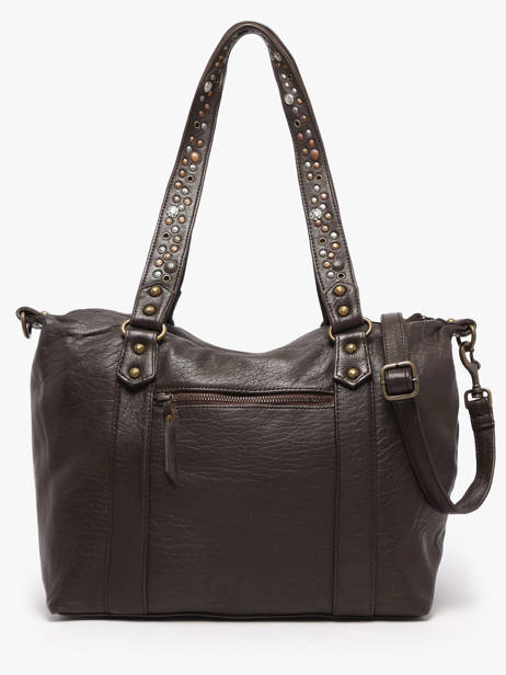 Sac Porté épaule Brooklyn Cuir Basilic pepper Marron brooklyn BBRO04 vue secondaire 5