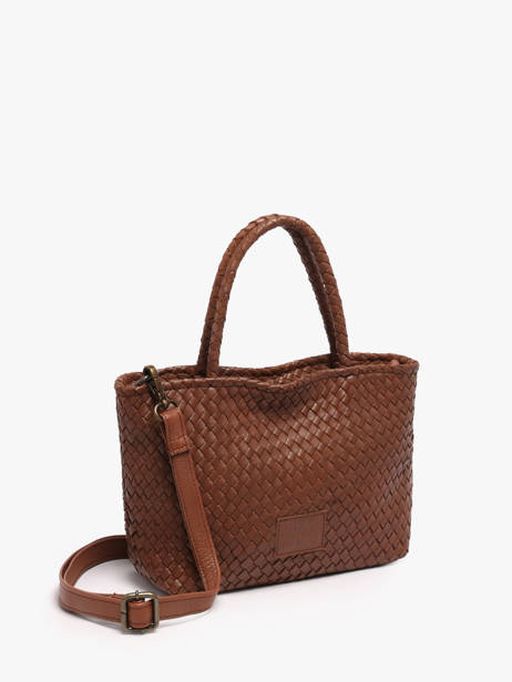 Sac Bandoulière Lisbonne Cuir Basilic pepper Marron lisbonne BLIS01 vue secondaire 2