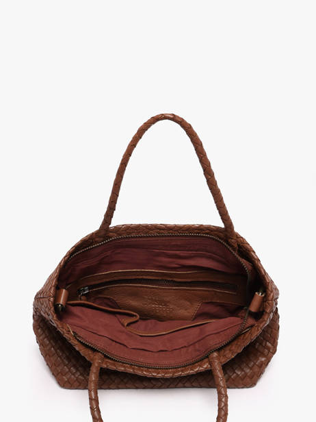 Sac Bandoulière Lisbonne Cuir Basilic pepper Marron lisbonne BLIS01 vue secondaire 4