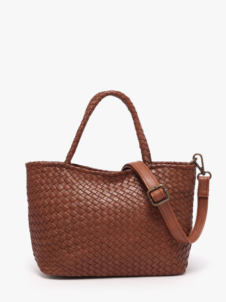 Sac Bandoulière Lisbonne Cuir Basilic pepper Marron lisbonne BLIS01 vue secondaire 5