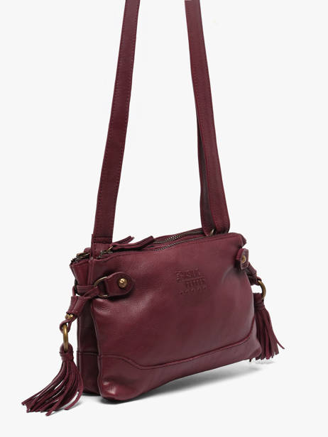 Sac Bandoulière Cow Cuir Basilic pepper Rouge cow BCOW82 vue secondaire 2