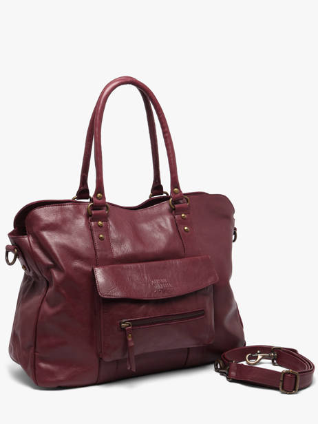 Sac Porté épaule A4 Cow Cuir Basilic pepper Rouge cow BCOW78 vue secondaire 2
