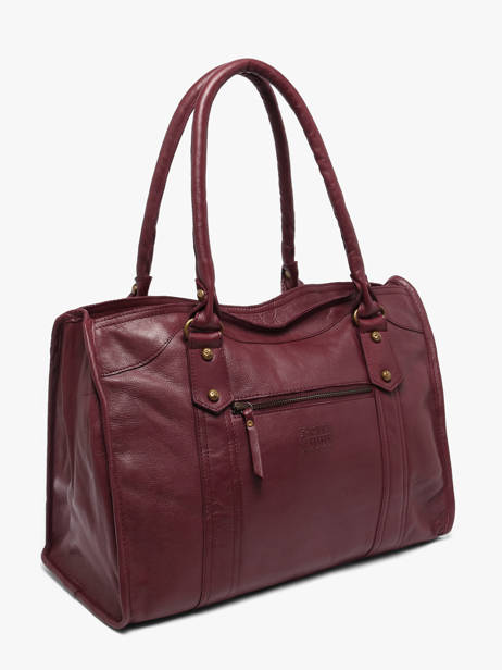 Sac Shopping A4 Cow Cuir Basilic pepper Rouge cow BCOW31 vue secondaire 2